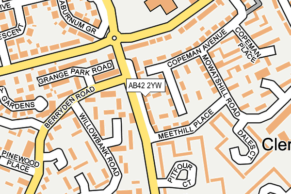 AB42 2YW map - OS OpenMap – Local (Ordnance Survey) AB42 2YW map - OS OpenMap – Local (Ordnance Survey)