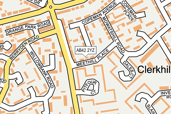 AB42 2YZ map - OS OpenMap – Local (Ordnance Survey) AB42 2YZ map - OS OpenMap – Local (Ordnance Survey)