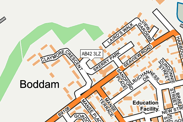 AB42 3LZ map - OS OpenMap – Local (Ordnance Survey) AB42 3LZ map - OS OpenMap – Local (Ordnance Survey)