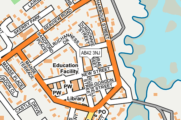 AB42 3NJ map - OS OpenMap – Local (Ordnance Survey) AB42 3NJ map - OS OpenMap – Local (Ordnance Survey)
