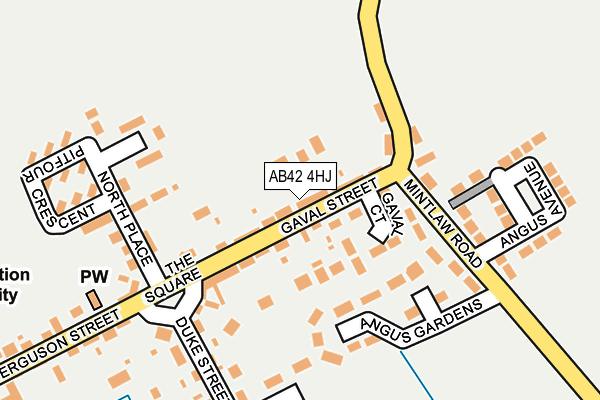 AB42 4HJ map - OS OpenMap – Local (Ordnance Survey)