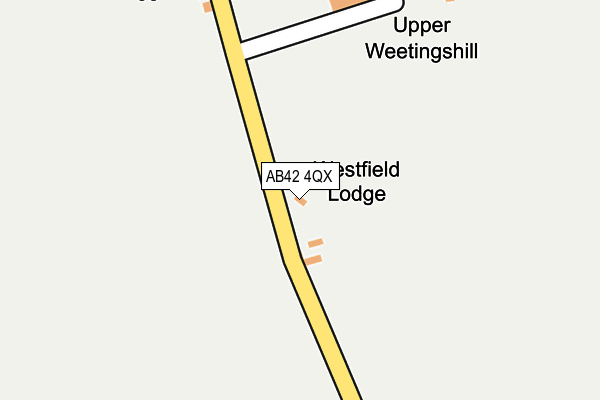 AB42 4QX map - OS OpenMap – Local (Ordnance Survey)