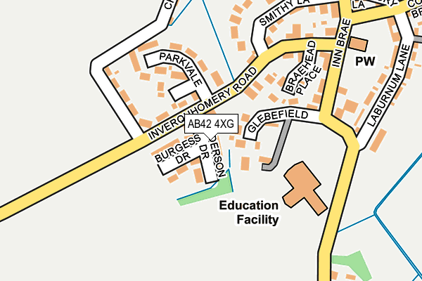 AB42 4XG map - OS OpenMap – Local (Ordnance Survey) AB42 4XG map - OS OpenMap – Local (Ordnance Survey)