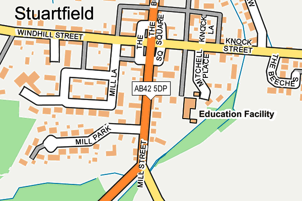 AB42 5DP map - OS OpenMap – Local (Ordnance Survey)