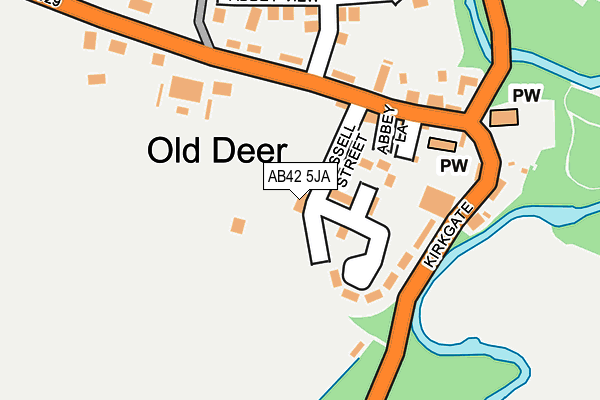 AB42 5JA map - OS OpenMap – Local (Ordnance Survey) AB42 5JA map - OS OpenMap – Local (Ordnance Survey)