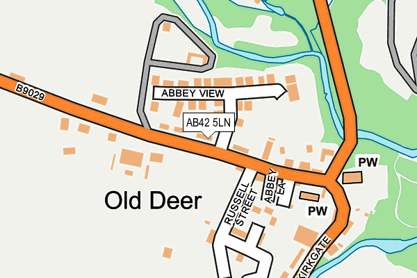 AB42 5LN map - OS OpenMap – Local (Ordnance Survey) AB42 5LN map - OS OpenMap – Local (Ordnance Survey)