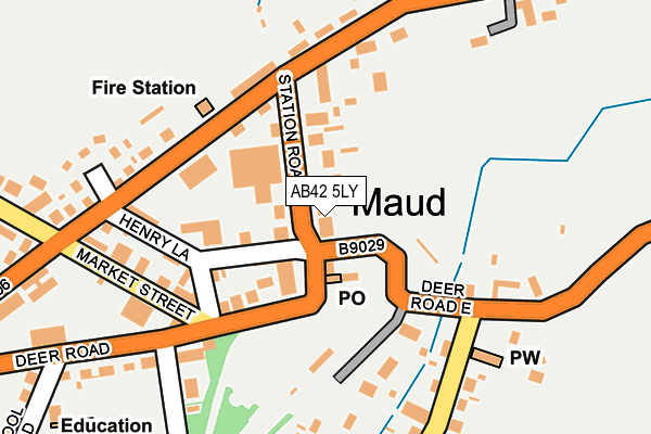 AB42 5LY map - OS OpenMap – Local (Ordnance Survey) AB42 5LY map - OS OpenMap – Local (Ordnance Survey)