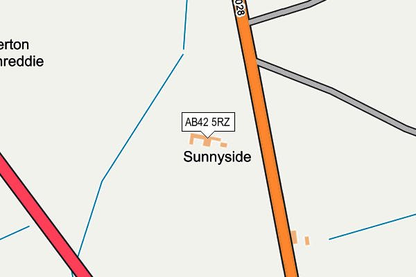 AB42 5RZ map - OS OpenMap – Local (Ordnance Survey) AB42 5RZ map - OS OpenMap – Local (Ordnance Survey)