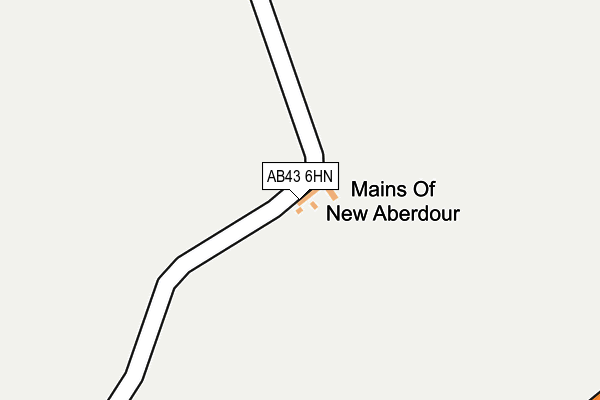 AB43 6HN map - OS OpenMap – Local (Ordnance Survey) AB43 6HN map - OS OpenMap – Local (Ordnance Survey)