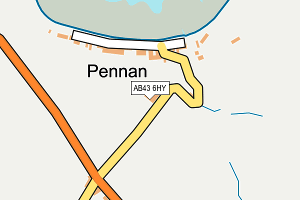 AB43 6HY map - OS OpenMap – Local (Ordnance Survey)