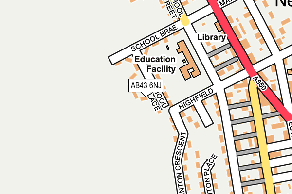 AB43 6NJ map - OS OpenMap – Local (Ordnance Survey) AB43 6NJ map - OS OpenMap – Local (Ordnance Survey)