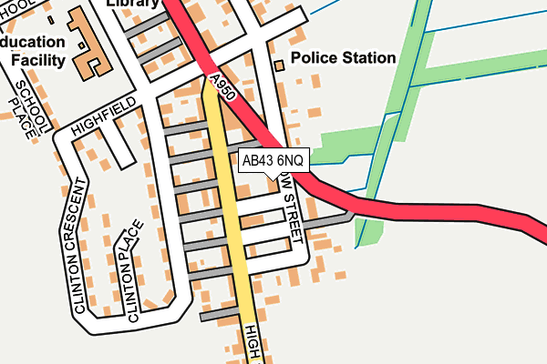 AB43 6NQ map - OS OpenMap – Local (Ordnance Survey) AB43 6NQ map - OS OpenMap – Local (Ordnance Survey)