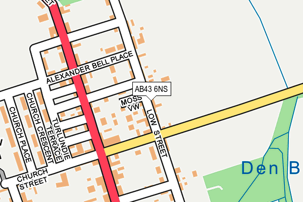 AB43 6NS map - OS OpenMap – Local (Ordnance Survey) AB43 6NS map - OS OpenMap – Local (Ordnance Survey)