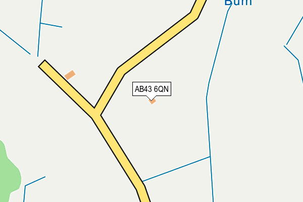 AB43 6QN map - OS OpenMap – Local (Ordnance Survey) AB43 6QN map - OS OpenMap – Local (Ordnance Survey)