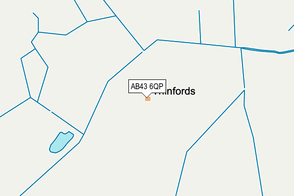 AB43 6QP map - OS OpenMap – Local (Ordnance Survey) AB43 6QP map - OS OpenMap – Local (Ordnance Survey)