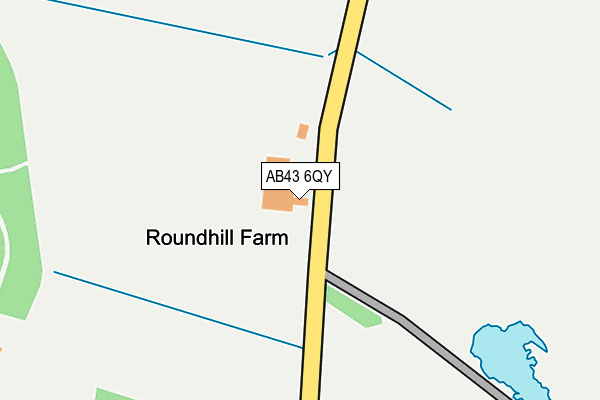 AB43 6QY map - OS OpenMap – Local (Ordnance Survey) AB43 6QY map - OS OpenMap – Local (Ordnance Survey)