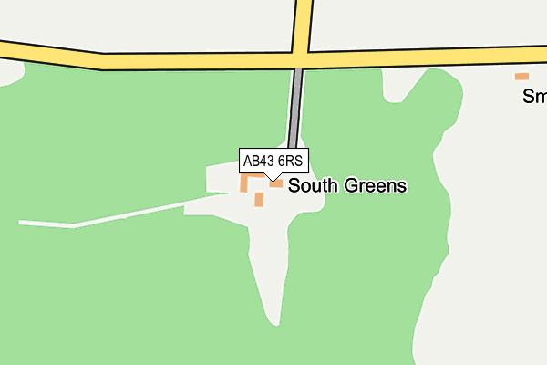 AB43 6RS map - OS OpenMap – Local (Ordnance Survey) AB43 6RS map - OS OpenMap – Local (Ordnance Survey)