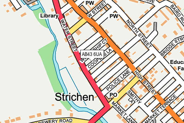 AB43 6UA map - OS OpenMap – Local (Ordnance Survey) AB43 6UA map - OS OpenMap – Local (Ordnance Survey)