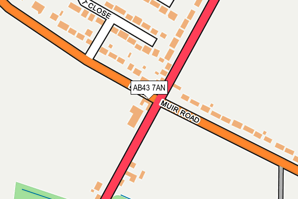 AB43 7AN map - OS OpenMap – Local (Ordnance Survey) AB43 7AN map - OS OpenMap – Local (Ordnance Survey)