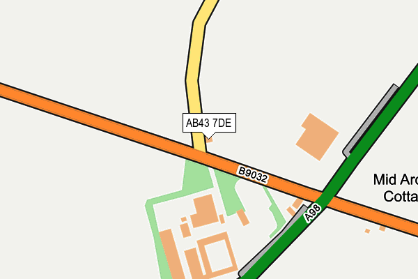 AB43 7DE map - OS OpenMap – Local (Ordnance Survey)