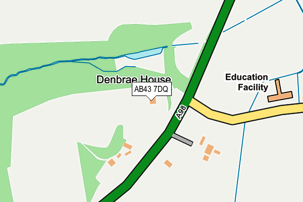 AB43 7DQ map - OS OpenMap – Local (Ordnance Survey) AB43 7DQ map - OS OpenMap – Local (Ordnance Survey)