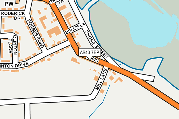 AB43 7EP map - OS OpenMap – Local (Ordnance Survey) AB43 7EP map - OS OpenMap – Local (Ordnance Survey)