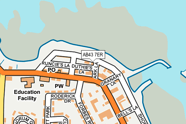 AB43 7ER map - OS OpenMap – Local (Ordnance Survey) AB43 7ER map - OS OpenMap – Local (Ordnance Survey)