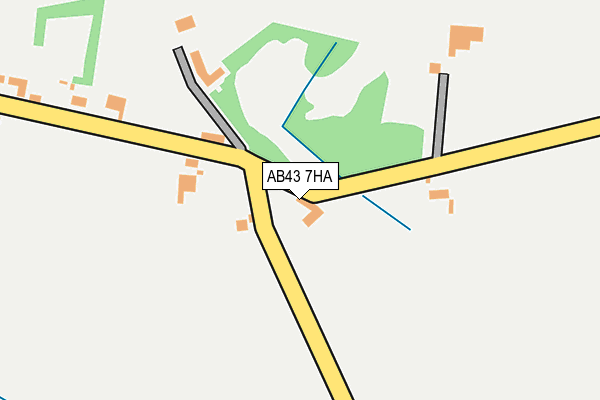 AB43 7HA map - OS OpenMap – Local (Ordnance Survey) AB43 7HA map - OS OpenMap – Local (Ordnance Survey)