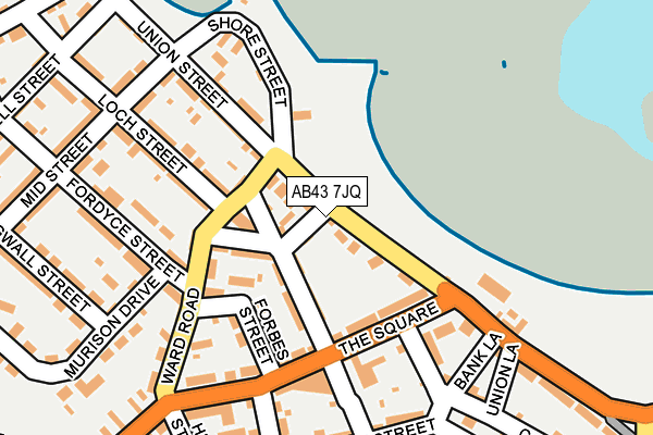 AB43 7JQ map - OS OpenMap – Local (Ordnance Survey) AB43 7JQ map - OS OpenMap – Local (Ordnance Survey)