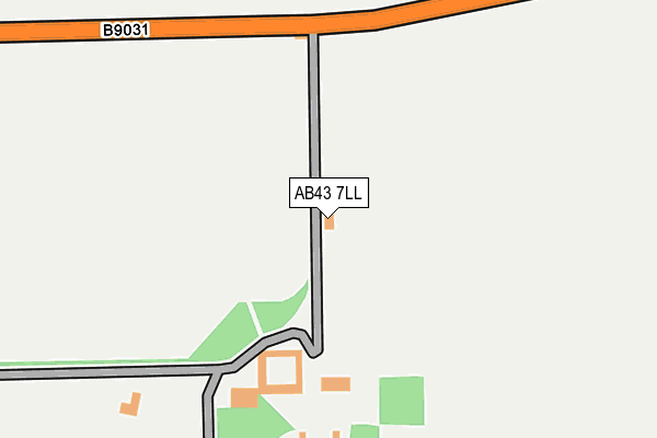AB43 7LL map - OS OpenMap – Local (Ordnance Survey) AB43 7LL map - OS OpenMap – Local (Ordnance Survey)