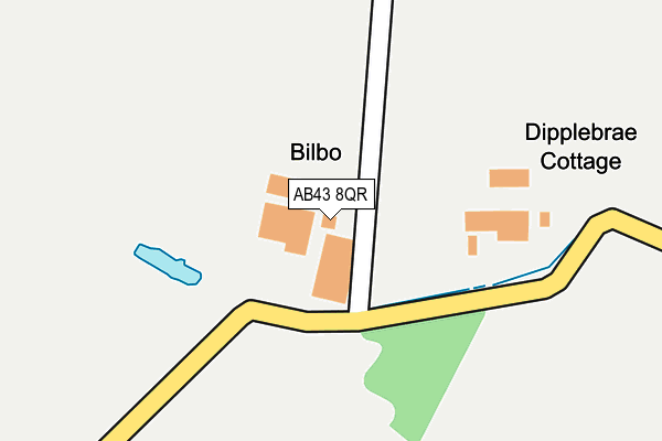 AB43 8QR map - OS OpenMap – Local (Ordnance Survey) AB43 8QR map - OS OpenMap – Local (Ordnance Survey)