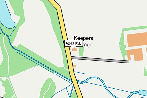 AB43 8SE map - OS OpenMap – Local (Ordnance Survey)