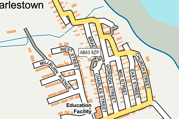 AB43 8ZP map - OS OpenMap – Local (Ordnance Survey) AB43 8ZP map - OS OpenMap – Local (Ordnance Survey)