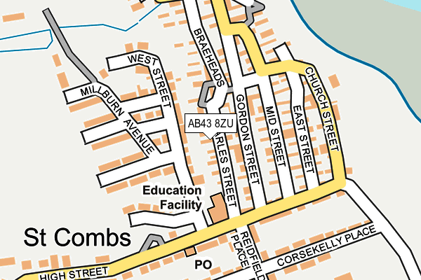 AB43 8ZU map - OS OpenMap – Local (Ordnance Survey) AB43 8ZU map - OS OpenMap – Local (Ordnance Survey)
