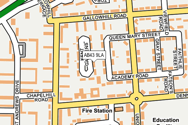 AB43 9LA map - OS OpenMap – Local (Ordnance Survey) AB43 9LA map - OS OpenMap – Local (Ordnance Survey)