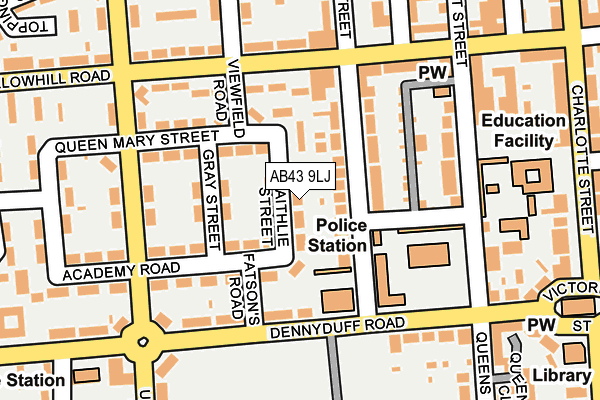 AB43 9LJ map - OS OpenMap – Local (Ordnance Survey)