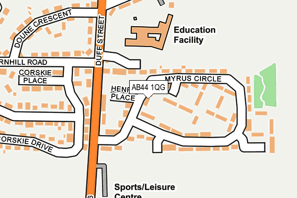 AB44 1QG map - OS OpenMap – Local (Ordnance Survey) AB44 1QG map - OS OpenMap – Local (Ordnance Survey)