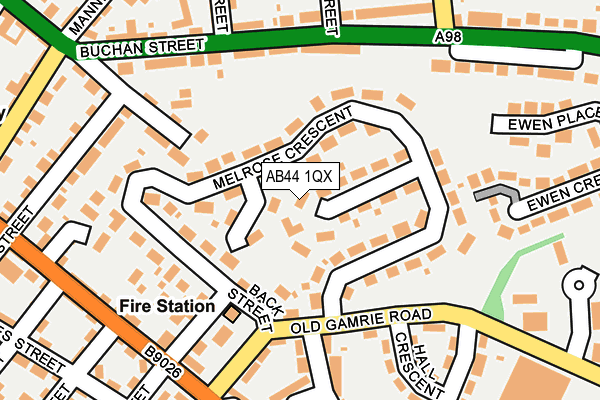 AB44 1QX map - OS OpenMap – Local (Ordnance Survey) AB44 1QX map - OS OpenMap – Local (Ordnance Survey)