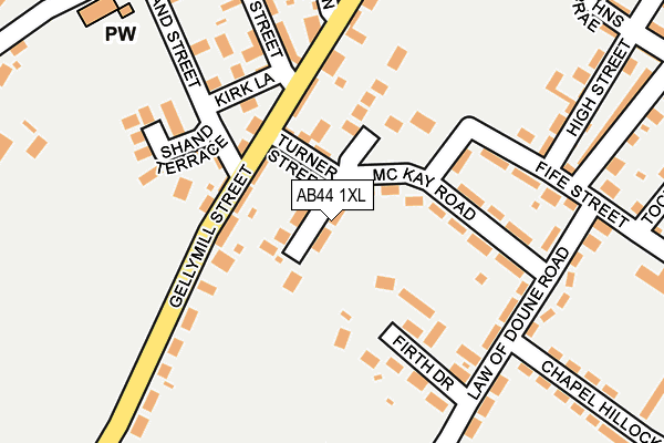 AB44 1XL map - OS OpenMap – Local (Ordnance Survey) AB44 1XL map - OS OpenMap – Local (Ordnance Survey)