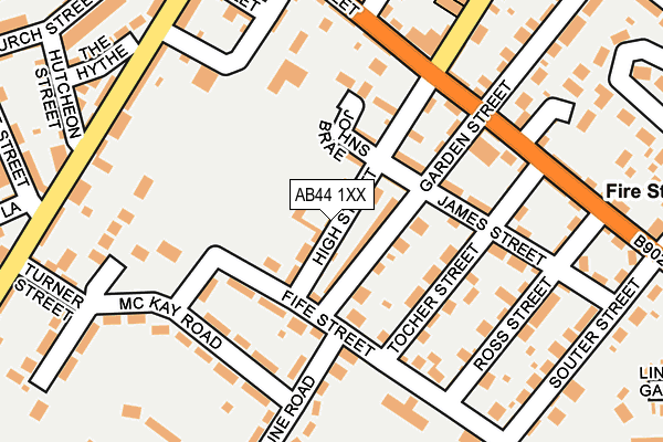 AB44 1XX map - OS OpenMap – Local (Ordnance Survey) AB44 1XX map - OS OpenMap – Local (Ordnance Survey)