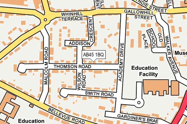 AB45 1BQ map - OS OpenMap – Local (Ordnance Survey) AB45 1BQ map - OS OpenMap – Local (Ordnance Survey)
