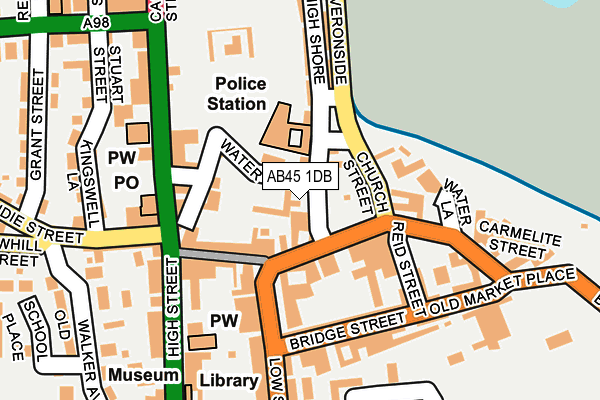 AB45 1DB map - OS OpenMap – Local (Ordnance Survey) AB45 1DB map - OS OpenMap – Local (Ordnance Survey)