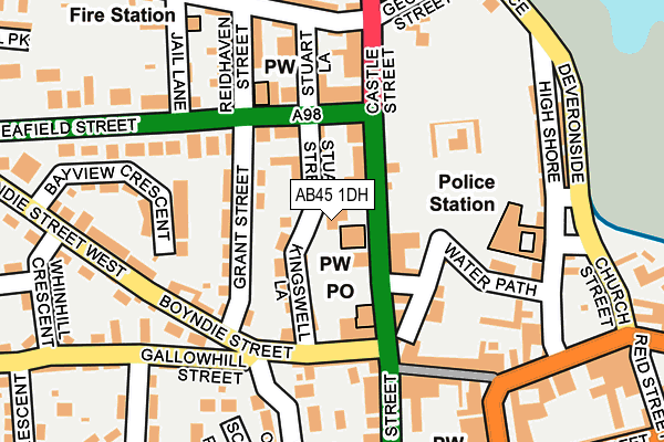 AB45 1DH map - OS OpenMap – Local (Ordnance Survey) AB45 1DH map - OS OpenMap – Local (Ordnance Survey)