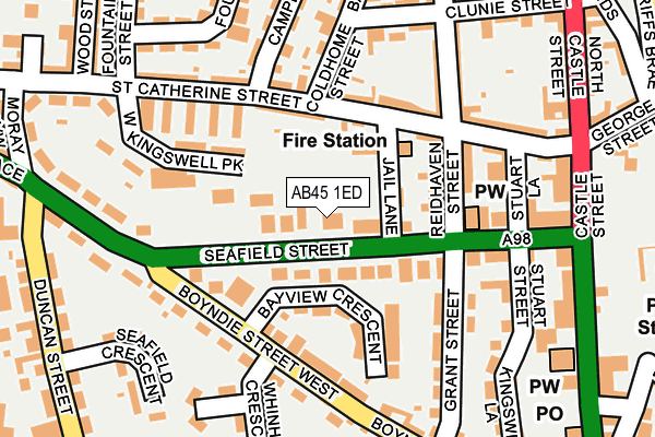 AB45 1ED map - OS OpenMap – Local (Ordnance Survey) AB45 1ED map - OS OpenMap – Local (Ordnance Survey)