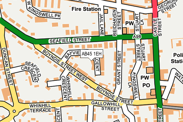 AB45 1EH map - OS OpenMap – Local (Ordnance Survey) AB45 1EH map - OS OpenMap – Local (Ordnance Survey)