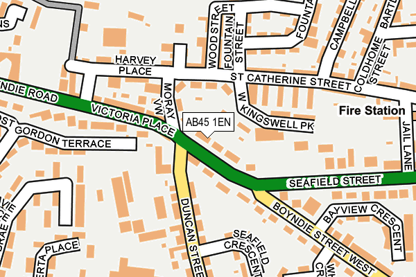 AB45 1EN map - OS OpenMap – Local (Ordnance Survey) AB45 1EN map - OS OpenMap – Local (Ordnance Survey)