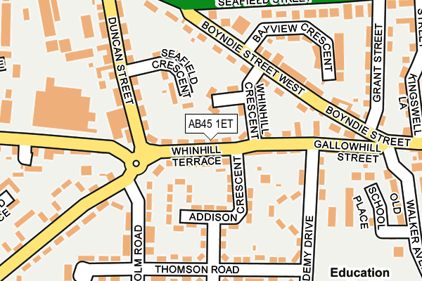 AB45 1ET map - OS OpenMap – Local (Ordnance Survey) AB45 1ET map - OS OpenMap – Local (Ordnance Survey)