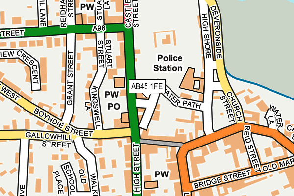 AB45 1FE map - OS OpenMap – Local (Ordnance Survey) AB45 1FE map - OS OpenMap – Local (Ordnance Survey)