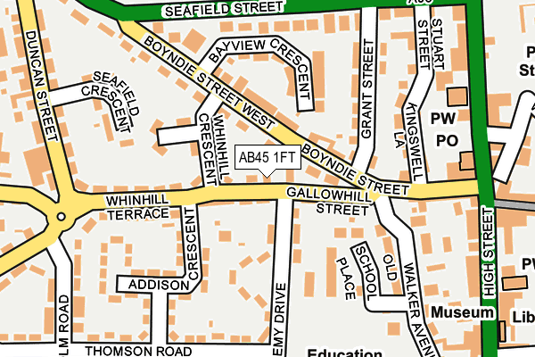 AB45 1FT map - OS OpenMap – Local (Ordnance Survey) AB45 1FT map - OS OpenMap – Local (Ordnance Survey)