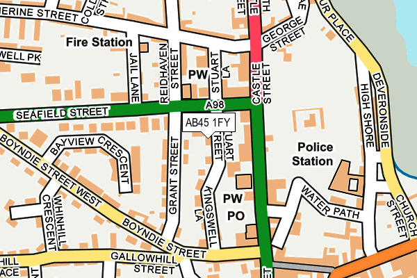 AB45 1FY map - OS OpenMap – Local (Ordnance Survey) AB45 1FY map - OS OpenMap – Local (Ordnance Survey)